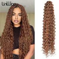 28 Inch Deep Wave Crochet Hair | Synthetic Ocean Wave Braiding Extensions