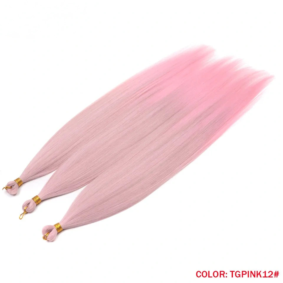 28" Deep Wave Crochet Braiding Hair 3 Pack 300g Synthetic Hair Bundles Ombre Blonde Crochet Hair Extensions