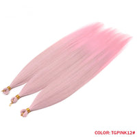 28" Deep Wave Crochet Braiding Hair 3 Pack 300g Synthetic Hair Bundles Ombre Blonde Crochet Hair Extensions