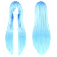 80cm Long Straight Cosplay Wig Synthetic Heat Resistant Wig for Women Party Costume Hair