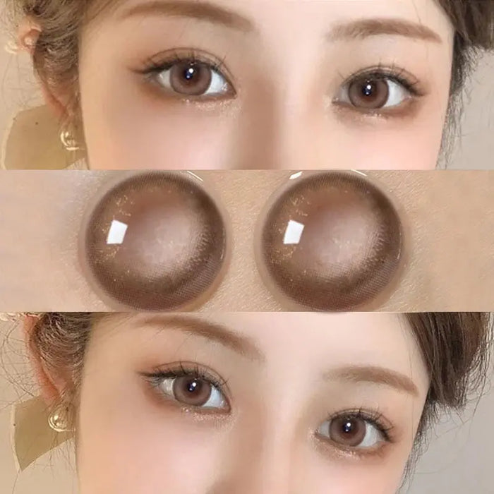 Color Contact Lenses For Eyes Diopter Lens Eyes Colored Contacts Lenses Brown Yearly Makeup Beauty Pupil YMX