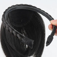 Clip-In Bangs Headband – Synthetic Fake Fringe Hair Extension with Invisible Natural Clips for Women