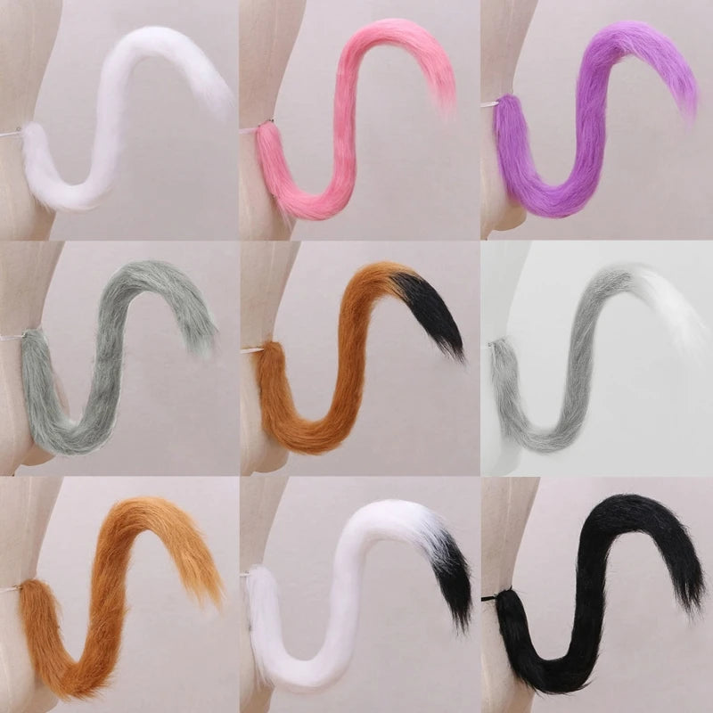 Long Flexible Plush for Cat Tail Adults Kids Cosplay Long Tail Fancy Dress Accessory Costume Anime Long for Cat T