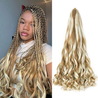 22inch Synthetic Loose Wave Crochet Hair French Curly Braiding Hair Extensions Pre Stretched Curly Crochet hair for Black Women