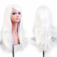 Soowee 70cm Long Synthetic Wigs Pink Purple Cosplay Wig Wavy Halloween Costume Hair Fake Hairpieces for Women