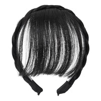 Clip-In Bangs Headband – Synthetic Fake Fringe Hair Extension with Invisible Natural Clips for Women