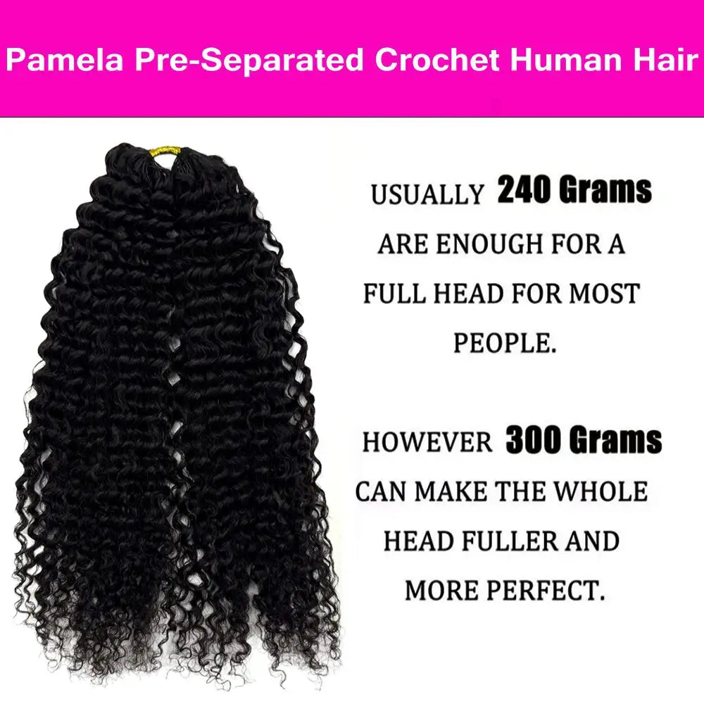 Small Spiral Curl Human Hair for Crochet Braids – Natural Black