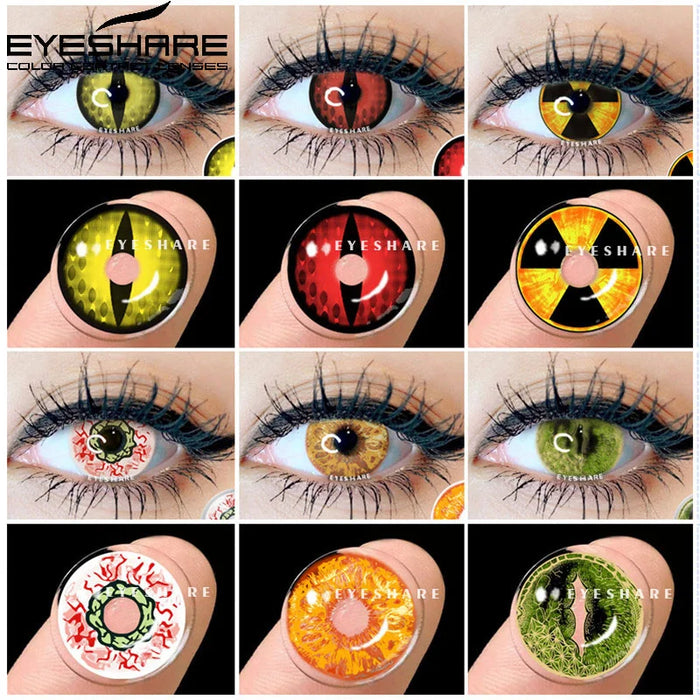 Color Contact Lenses Year Color Lens Eyes Cosplay Anime Accessories Cosmetics Colored Contacts 2pcs Eye Contacts Contact Lenses