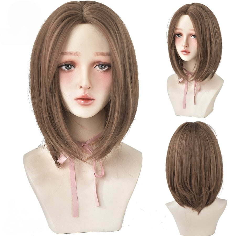 Short Black Bob Wig with Bangs – Synthetic Heat-Resistant Daily Wear Wig