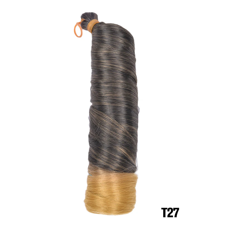 French Curls Braiding Hair Extensions Synthetic Hair Loose Wave Spiral Curl Braids High Temperature Ombre Pre Stretched Hair