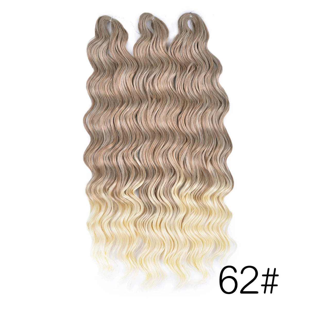 28 Inch Deep Wave Crochet Hair | Synthetic Ocean Wave Braiding Extensions