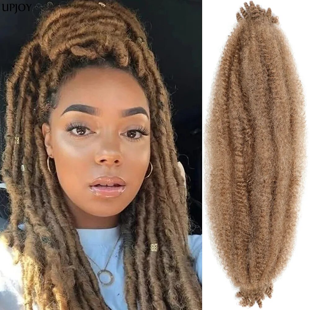 Springy Afro Twist Hair meche afro kinky Spring Twist Hair For Butterfly Distressed Locs Natural Black Marley Twist Braiding
