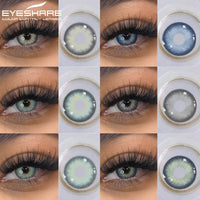 Natural Colored Eye Lenses Cosmetics Blue Lenses Green Eye Contact Lenses Gray Pupils