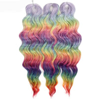 Water Wave Ombre Blonde Braiding Hair Extensions – Deep Wave Afro Curl Crochet for Women