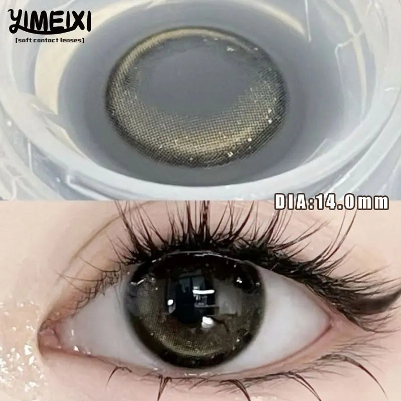 YIMEIXI 5 Pairs 1Day Pink Contacts Lenses Myopia Prescription Daily Disposable Eyes Nature Colored Lenses Makeup Beauty Pupil