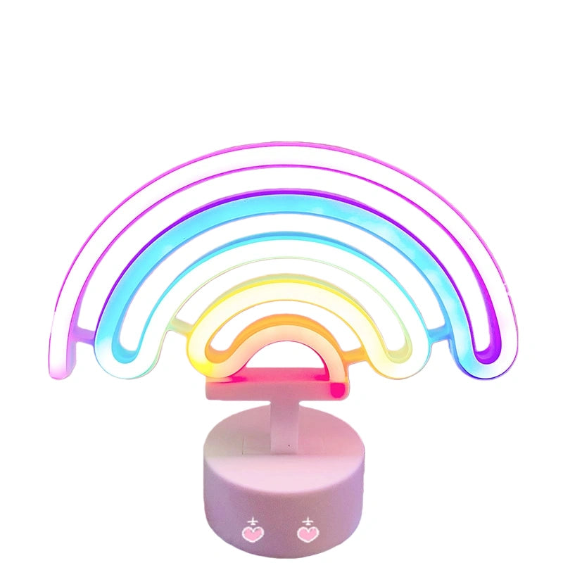 Rainbow Unicorn Neon LED Night Lamp – Acrylic Bedroom Light
