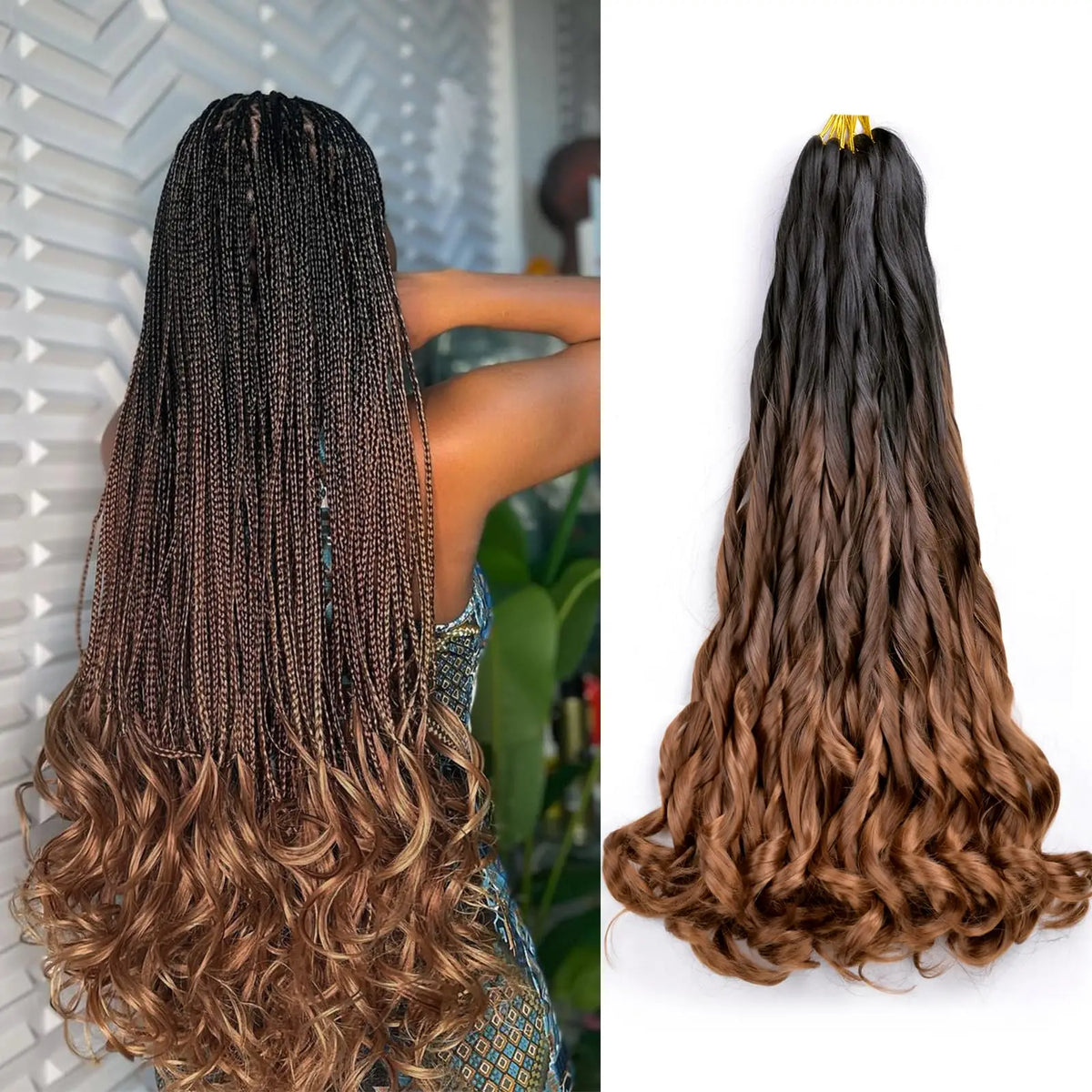 22inch Synthetic Loose Wave Crochet Hair French Curly Braiding Hair Extensions Pre Stretched Curly Crochet hair for Black Women