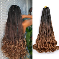 24 inch French Curl Braiding Hair Soft Loose Wave Ombre