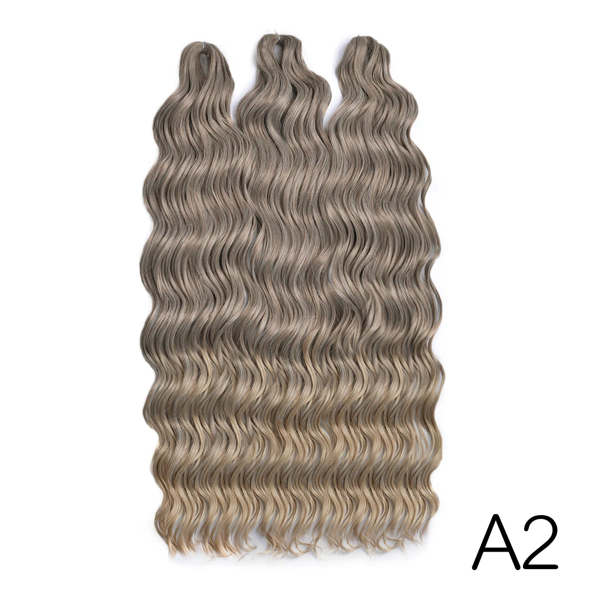 28 Inch Deep Wave Crochet Hair | Synthetic Ocean Wave Braiding Extensions
