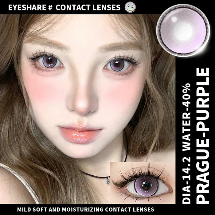 Natural Color Contact Lenses for Eyes Korean Lenses Purple Lenses Gray Pupils Lens Yearly Color Eye Lens EYESHARE