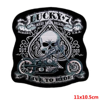 Motorcycle Biker/Punk Embroidery Patch On Clothes Iron On Patches For Clothing Thermoadhesive Patches For Clothes Animal Sticker