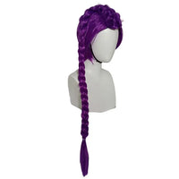 Cosplay Wigs Purple Long Hair Cosplay Wig With Full Head Cover Christmas Party Costume Demon Hunters Anime Prop