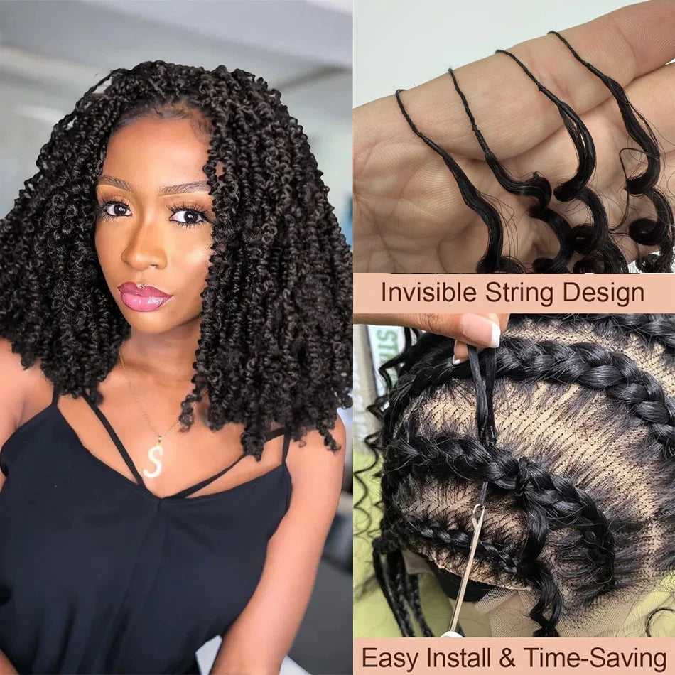 Small Spiral Curl Human Hair for Crochet Braids – Natural Black