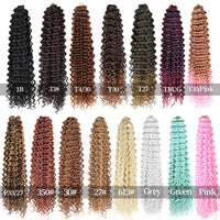 28 Inch Deep Wave Crochet Hair | Synthetic Ocean Wave Braiding Extensions