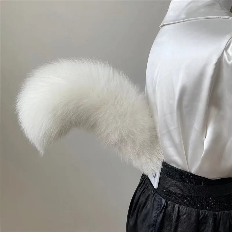 Plush Fox Tail Cosplay Accessory – Adjustable Belt & Bendable Faux Fur Tail