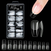 600PCS Short Almond Soft Gel Nail Tips Full Cover – Press On False Nail Tips for Acrylic Nails