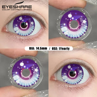 EYESHARE 1Pair Color Contact Lenses For Eyes Anime Purple Colored Lenses Pink Cosplay Halloween Makeup Lenses Yearly Eye Contact
