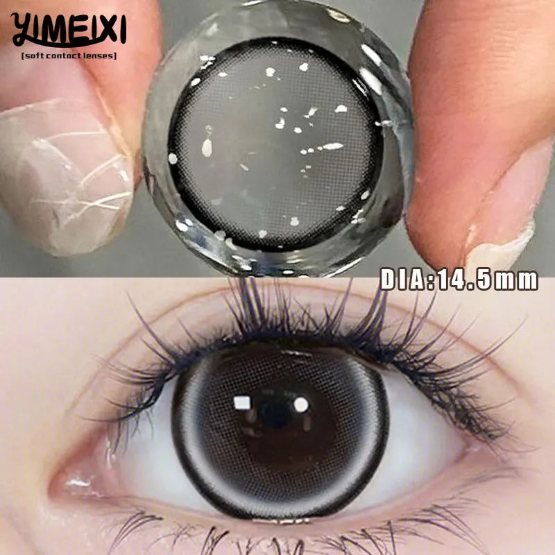 YIMEIXI 5 Pairs 1Day Pink Contacts Lenses Myopia Prescription Daily Disposable Eyes Nature Colored Lenses Makeup Beauty Pupil