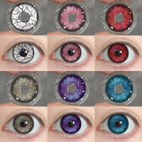 EYESHARE 1Pair Colored Contact Lenses for Eyes White Cosplay Lenses Red Anime Lenses Pink Colored Lens Yearly Blue Eye Contact