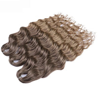 Water Wave Ombre Blonde Braiding Hair Extensions – Deep Wave Afro Curl Crochet for Women