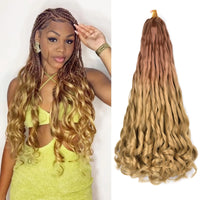 24 inch French Curl Braiding Hair Soft Loose Wave Ombre
