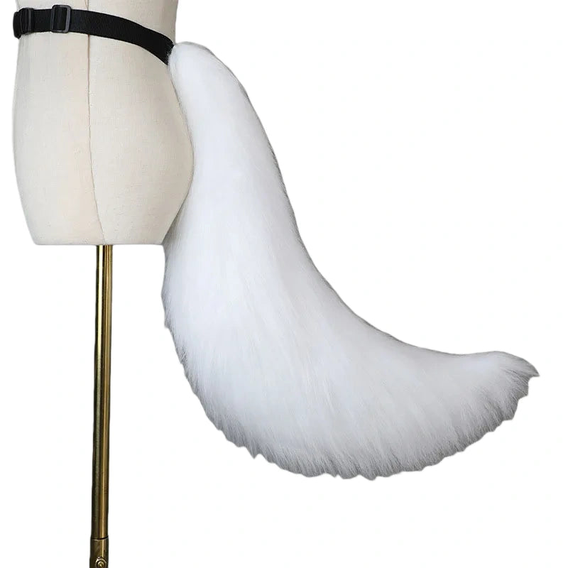 Plush Cat & Fox Tail Cosplay Accessory – Big Faux Fur Tail for Costume & Party