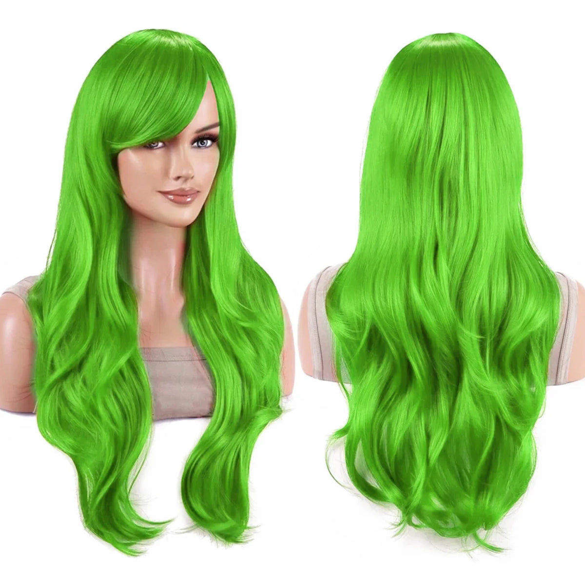 70cm Long Colorful Synthetic Hair Water Wavy Cosplay Wigs with Bangs Costume Wig for Women
