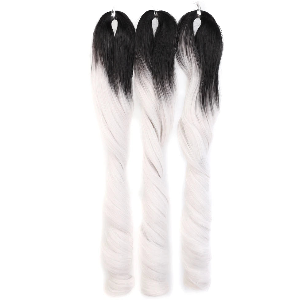 18 Inch French Curly Crochet Braiding Hair Synthetic Blonde Loose Wave Braids Hair Spiral Curls Hair Extensions