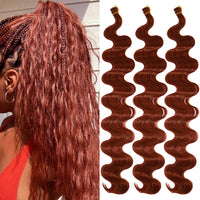 24 Inch Body Wave Braiding Hair French Curl for Goddess Box Braids Crochet Hair Braids Synthetic Hair Extensions（3pcs，T30#）
