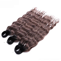 Water Wave Ombre Blonde Braiding Hair Extensions – Deep Wave Afro Curl Crochet for Women