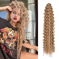 28 Inch Deep Wave Crochet Hair | Synthetic Ocean Wave Braiding Extensions