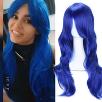 Cosplay Anime Long Wavy Pink Blue Red Blonde Black Green White Brown Cosplay Wig Synthetic Wig