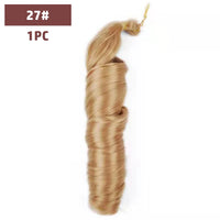 French Curls Braiding Hair 12-24inch Hair Extensions Synthetic Hairs Spiral Curls Braids Pre Stretched Loose Wave Braiding Hair