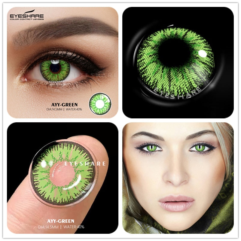 EYESHARE 1 Pair Cosplay Contact Lenses Beautiful Pupil Eye Cosmetic Colorful Contact Lenses Halloween Yearly Eyes Contact Lens