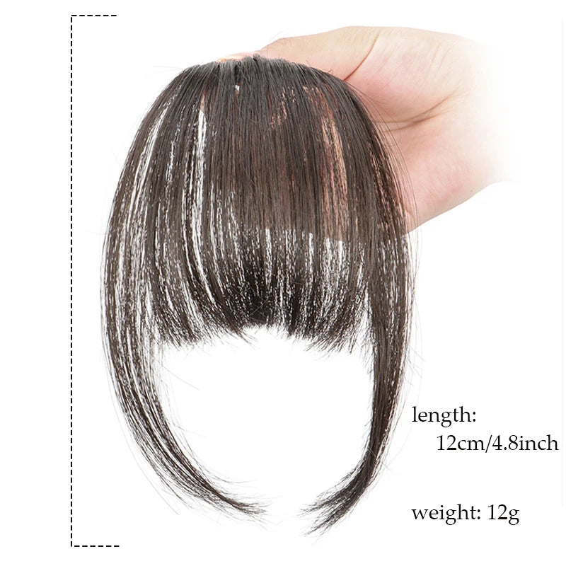 Clip-In Bangs Wig – Synthetic Hair Bangs with Natural Temple Coverage for Women, Daily Wear & Cosplay