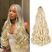 24 inch French Curl Braiding Hair Soft Loose Wave Ombre