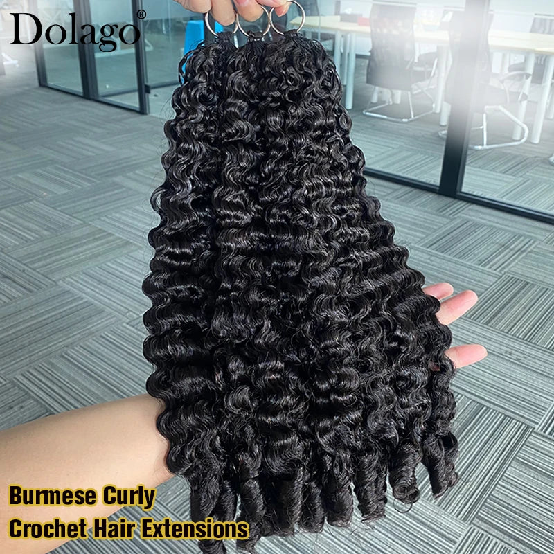 Kinky Curly Human Hair for Crochet Braids – Pre-Separated String