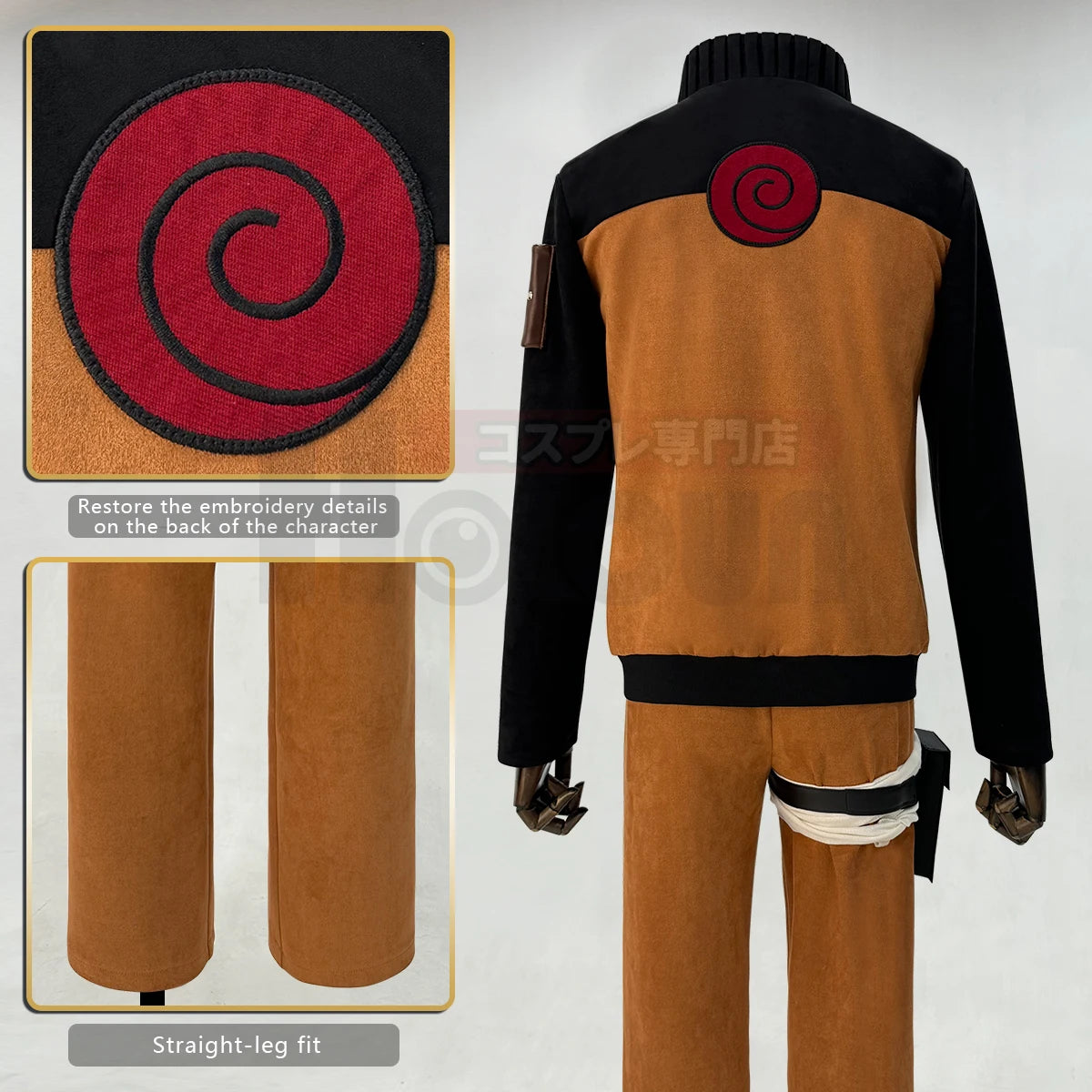 Uzumaki-Inspired Anime Cosplay Costume – Top, Pants & Headdress