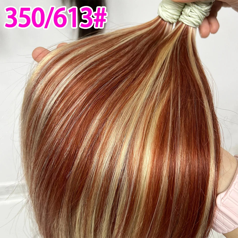 Straight Human Hair Bulk for Braiding | No Weft