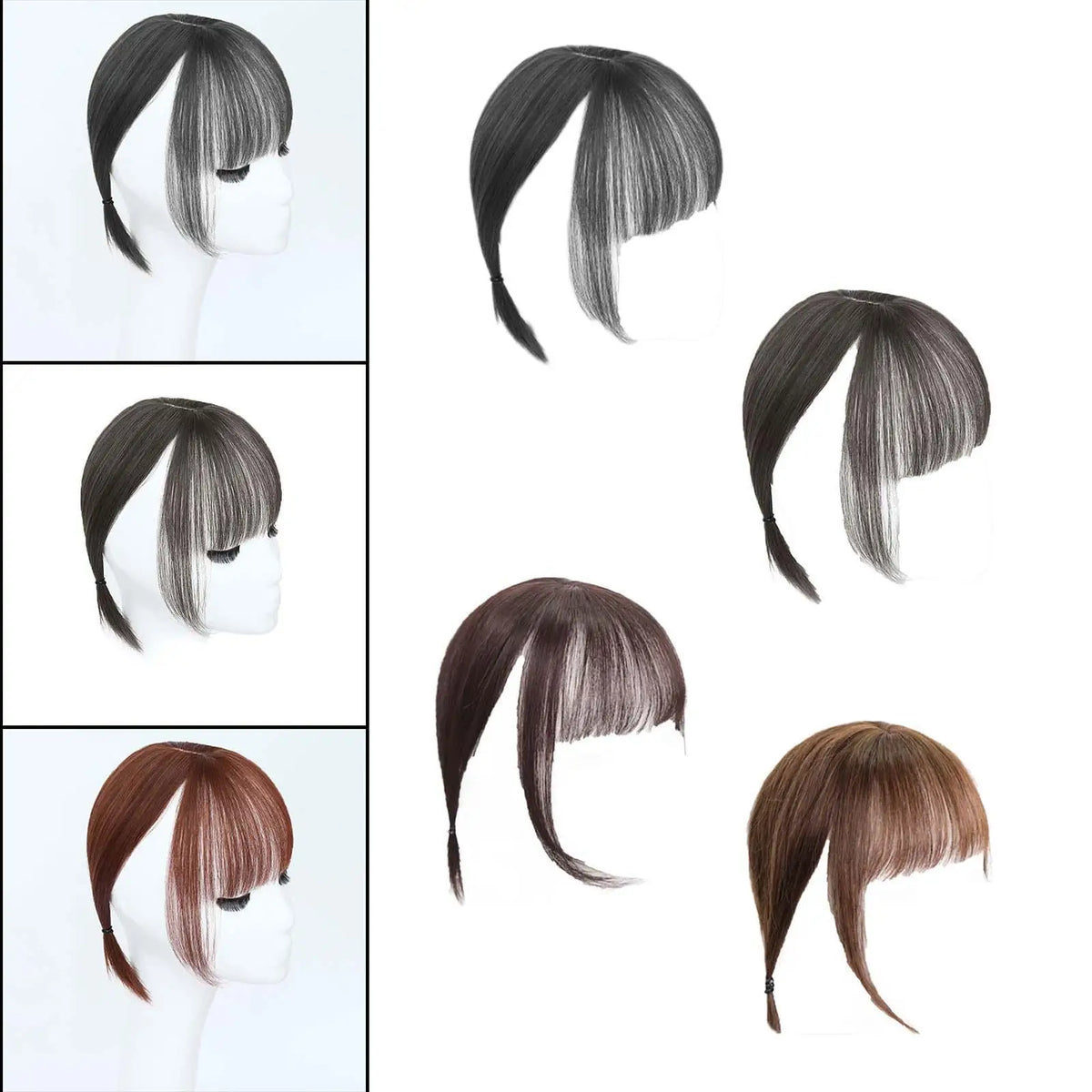 Bangs Hair Clip in Hair Extension Charming Easy to Wear for Women Air Bangs Fringe with Temples Air Bangs for Costume Dating